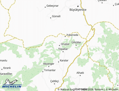 Mappa MICHELIN Oruşlar - ViaMichelin