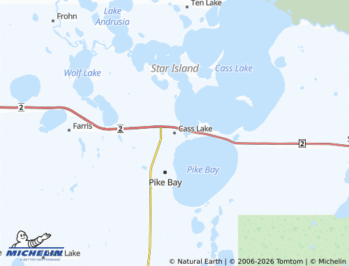 Carte MICHELIN Cass Lake - ViaMichelin