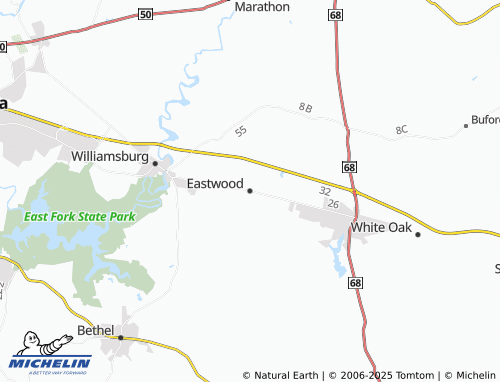 MICHELIN Eastwood map - ViaMichelin