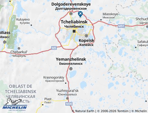 MICHELIN-Landkarte Korkinski Rajon - ViaMichelin