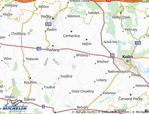 Mappa MICHELIN Břežany I - ViaMichelin