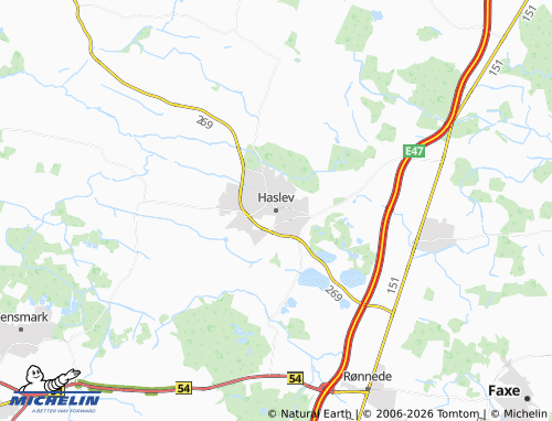 Carte MICHELIN Haslev - ViaMichelin