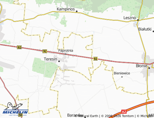 MICHELIN Seroki-Wieś map - ViaMichelin