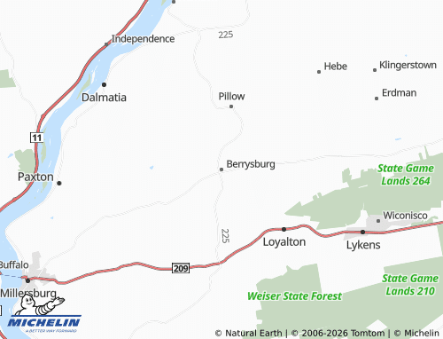 Kaart MICHELIN Berrysburg - ViaMichelin