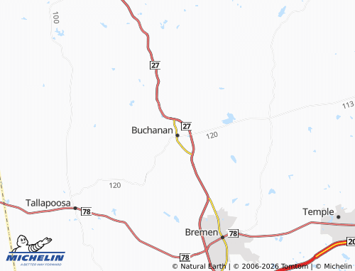 Carte MICHELIN Buchanan - ViaMichelin
