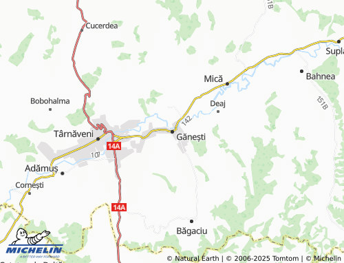 MICHELIN-Landkarte Gănești - ViaMichelin
