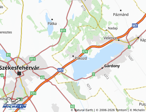 Mappa MICHELIN Pákozd - ViaMichelin