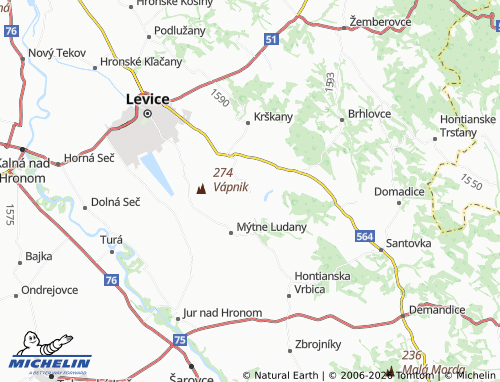 MICHELIN Malý Kiar map - ViaMichelin