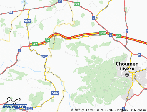 MICHELIN Srednya map - ViaMichelin