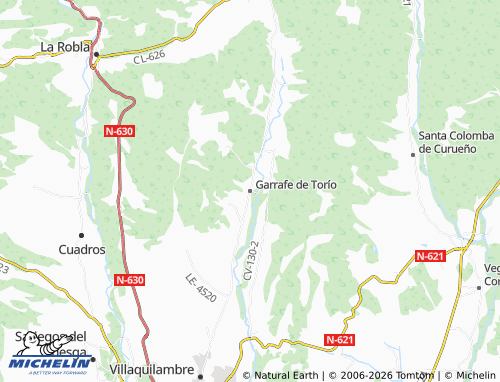 Mapa MICHELIN Garrafe de Torío - ViaMichelin