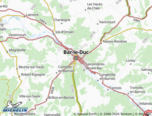 MICHELIN Bar-le-Duc map - ViaMichelin