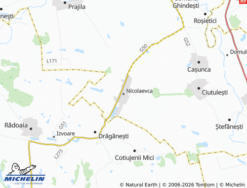 MICHELIN Nicolaevca map - ViaMichelin