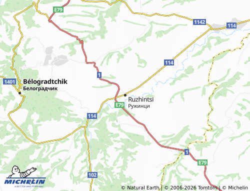 Mapa MICHELIN Ruzhintsi - ViaMichelin