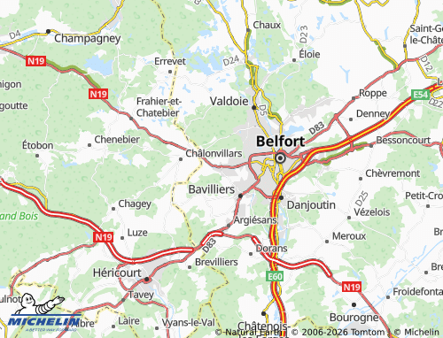Carte MICHELIN Essert - ViaMichelin