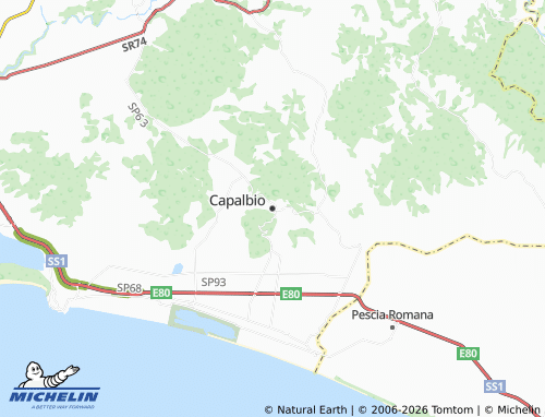 Mapa MICHELIN Capalbio - ViaMichelin