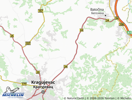 Mapa MICHELIN Milatovac - ViaMichelin