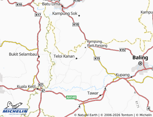 MICHELIN Teloi Kanan map - ViaMichelin