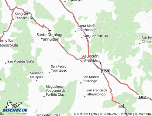 Mappa MICHELIN San Andrés Sinaxtla - ViaMichelin