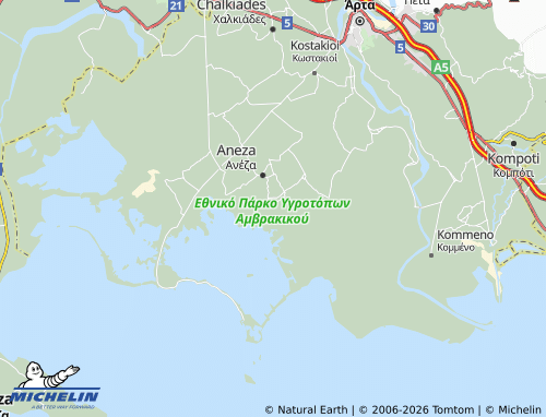 MICHELIN Mytikas map - ViaMichelin