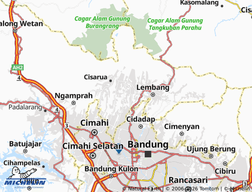 MICHELIN Cigugur Girang map - ViaMichelin