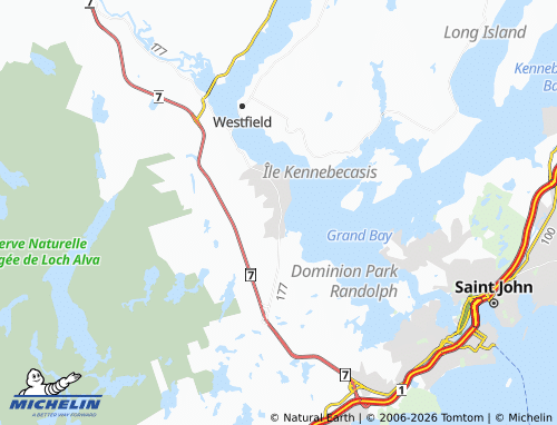MICHELIN Grand Bay-Westfield map - ViaMichelin