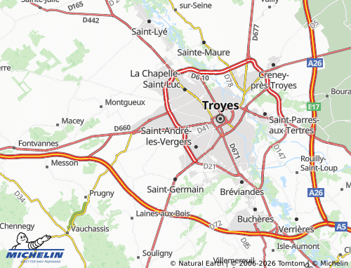 Carte MICHELIN La Rivière-de-Corps - ViaMichelin