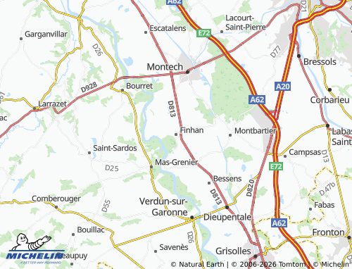 Mappa MICHELIN Finhan - ViaMichelin