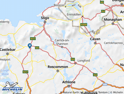 MICHELIN-Landkarte Leitrim - ViaMichelin