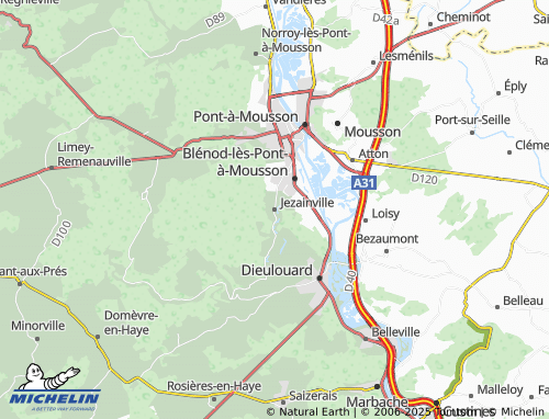MICHELIN Jezainville map - ViaMichelin
