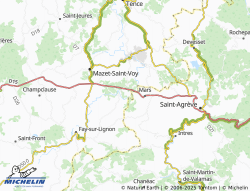 MICHELIN-Landkarte Les Eyres - ViaMichelin