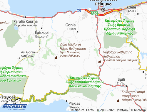 Carte MICHELIN Ano Malakio - ViaMichelin
