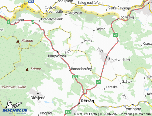 Mapa MICHELIN Horpács - ViaMichelin