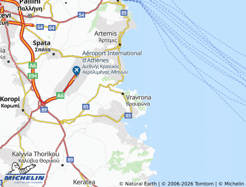 Carte MICHELIN Vravrona - ViaMichelin