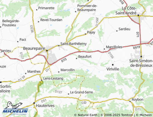 MICHELIN Beaufort map - ViaMichelin