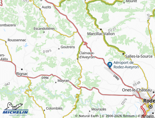 Mappa MICHELIN Clairvaux-d'Aveyron - ViaMichelin