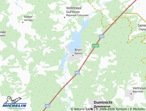 Carte MICHELIN Bryn' - ViaMichelin
