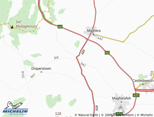 MICHELIN Tobermore map - ViaMichelin