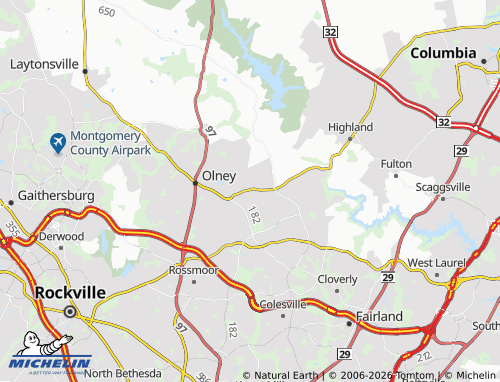 Mapa MICHELIN Sandy Spring - ViaMichelin