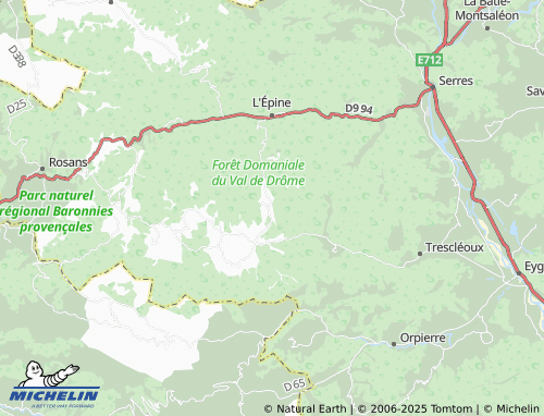 Carte MICHELIN Vaucluse-Haute - ViaMichelin