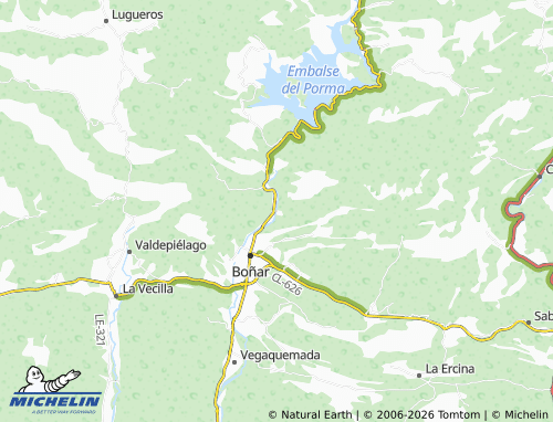 MICHELIN Cerecedo de Boñar map - ViaMichelin