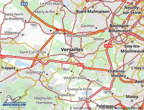 MICHELIN Versailles map - ViaMichelin