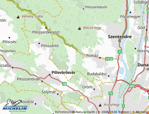 MICHELIN-Landkarte Csobánka - ViaMichelin
