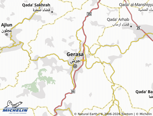 MICHELIN-Landkarte Qasbah Jarash - ViaMichelin