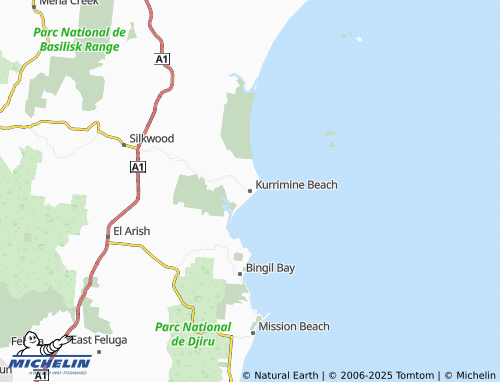 MICHELIN Kurrimine Beach map - ViaMichelin