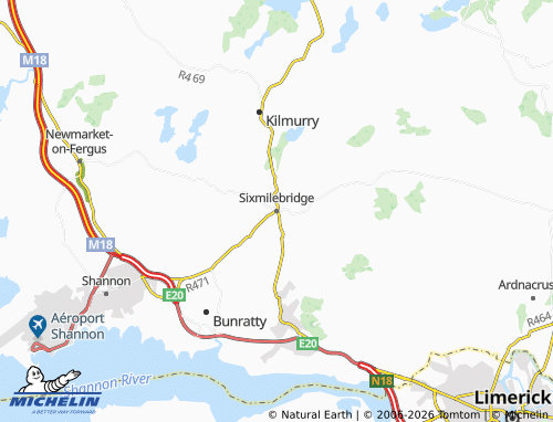 Kaart MICHELIN Sixmilebridge - ViaMichelin