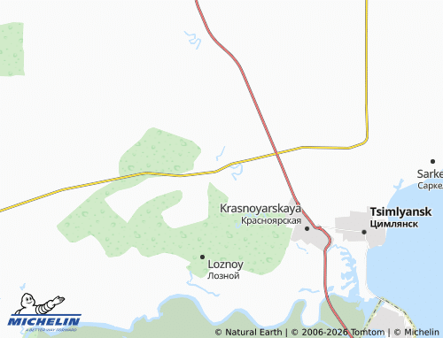 Carte MICHELIN Dubravnyy - ViaMichelin