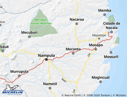 MICHELIN Muecate map - ViaMichelin