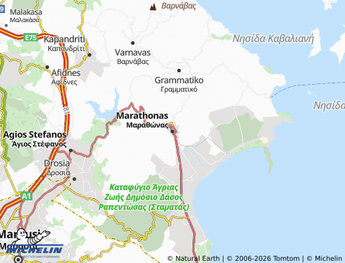 Mapa MICHELIN Marathonas - ViaMichelin