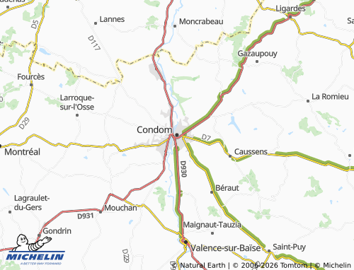 Mappa MICHELIN Condom - ViaMichelin