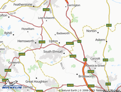 Mappa MICHELIN North Elmsall - ViaMichelin